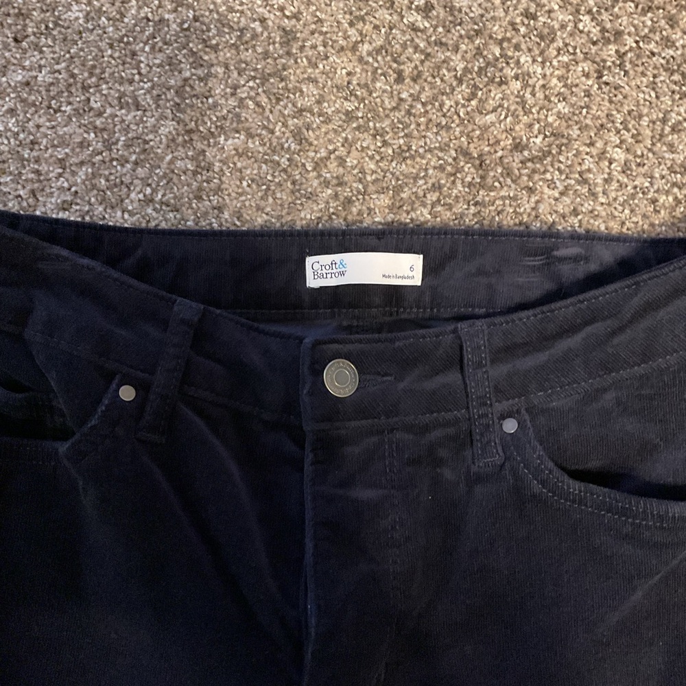 Croft & Barrow Navy Corduroy Pants - Picture 2 of 3